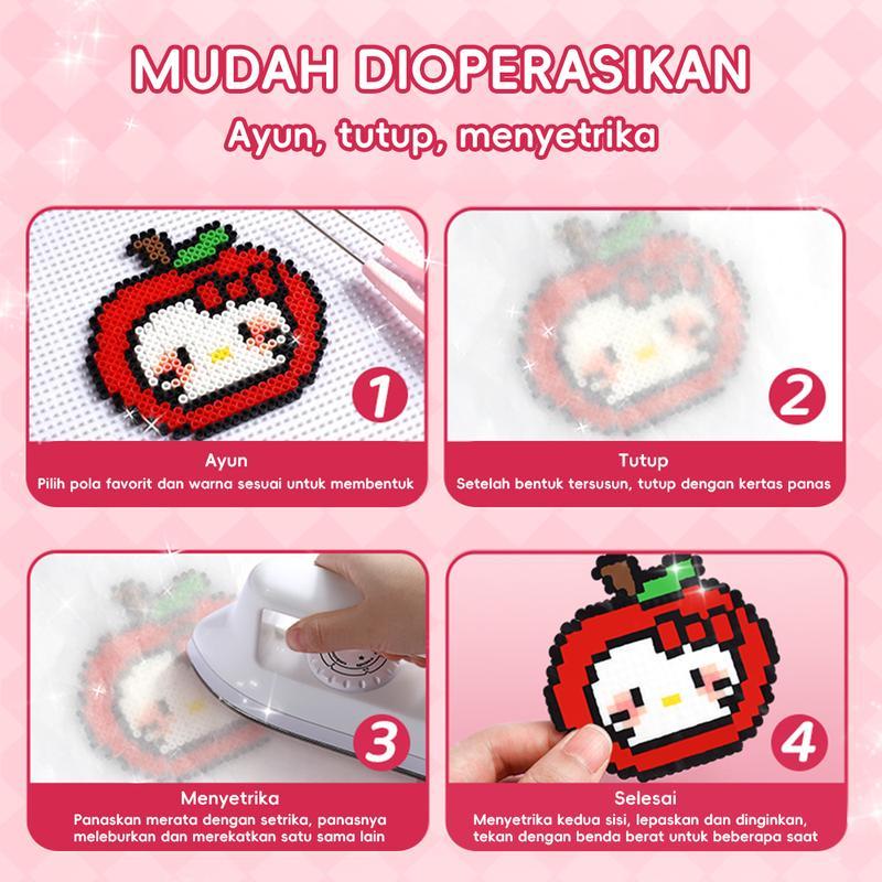 Vibrant DIY Masterpiece Kit: 22,000+ Fuse Beads & Easy-Glide Applicator for Room Decor