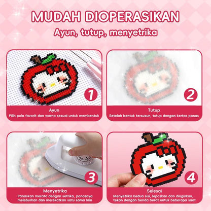 Vibrant DIY Masterpiece Kit: 22,000+ Fuse Beads & Easy-Glide Applicator for Room Decor